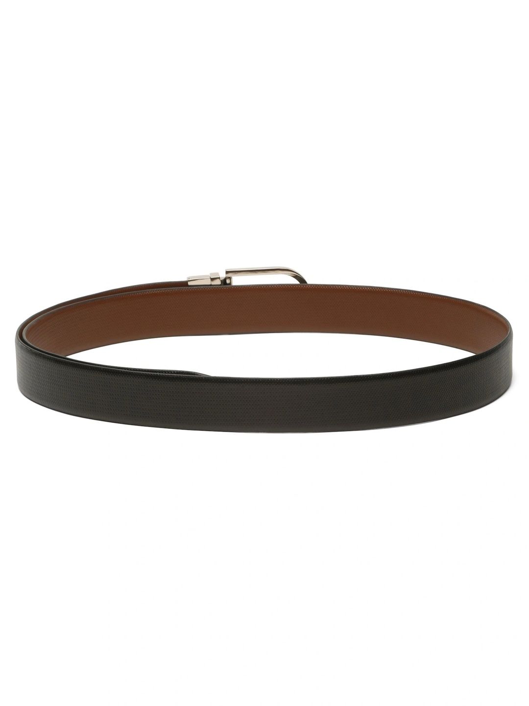 Teakwood Leathers Men Textured Leather Reversible Belt
