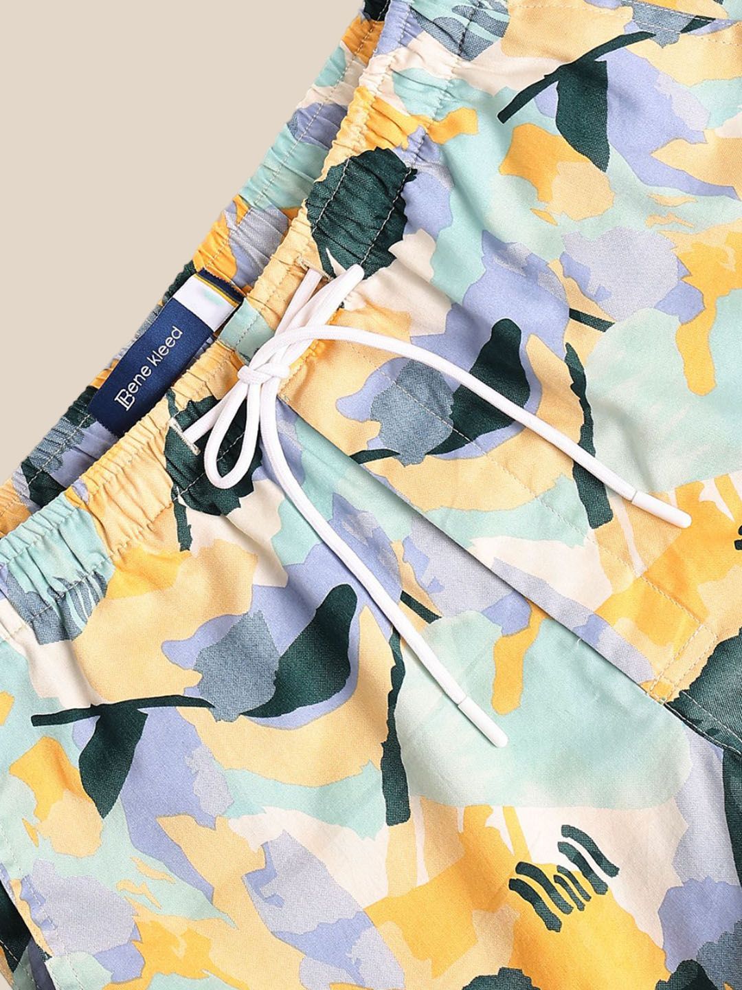 Bene Kleed Men Mid-Rise Printed Cotton Slim Fit Shorts