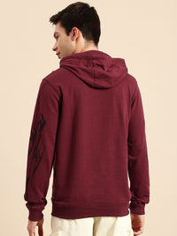 Being Human Pure Cotton Brad Logo Printed Hooded Sweatshirt