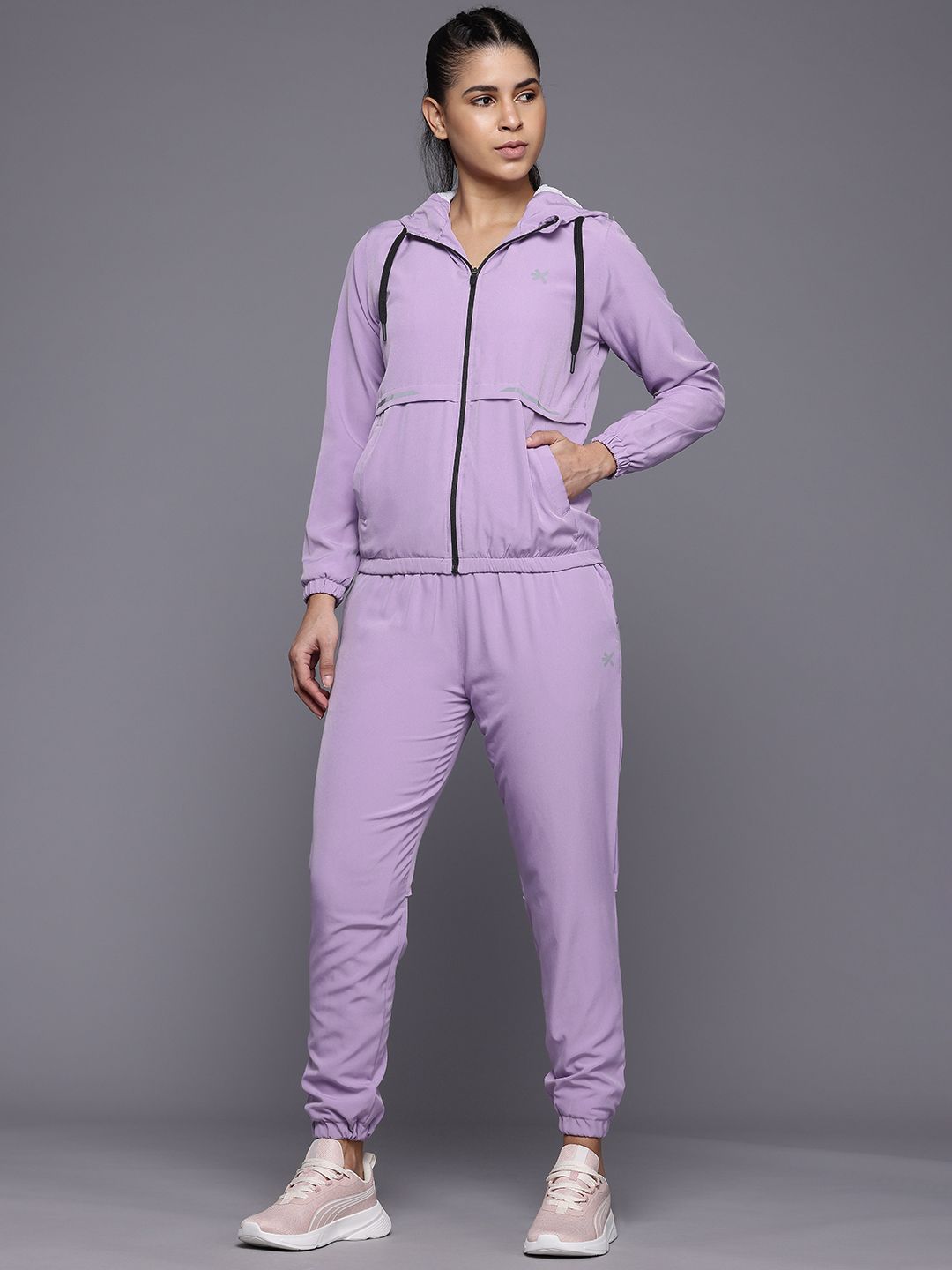 HRX by Hrithik Roshan Hooded Rapid-Dry Running Tracksuit