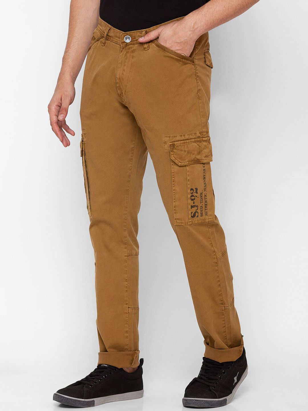 SPYKAR Men Green Slim Fit Trousers