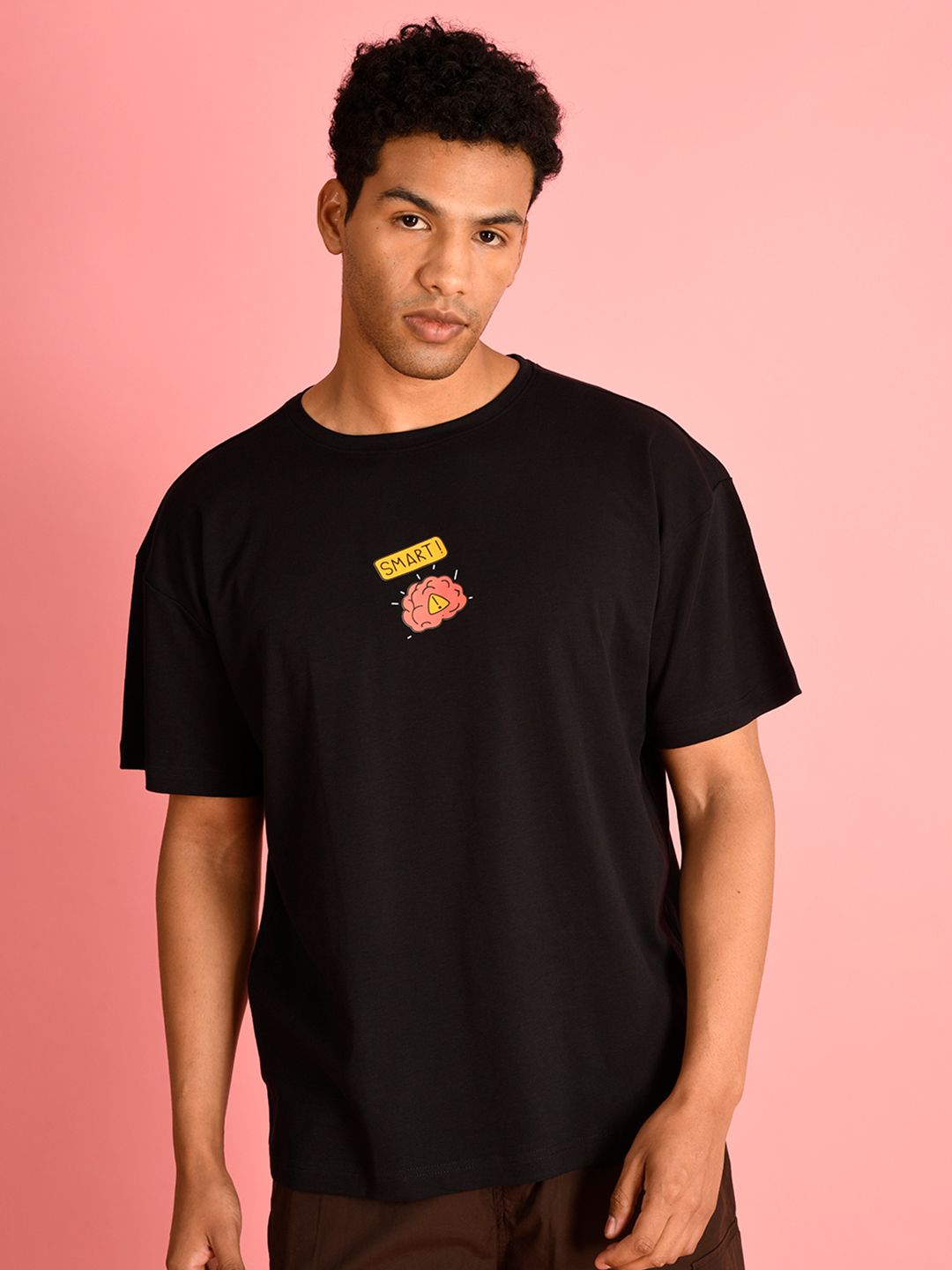 Bene Kleed Men Typography Printed Round Neck Cotton Oversized T-shirt