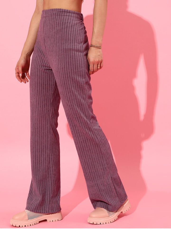 STREET 9 Women Purple Flared Trousers