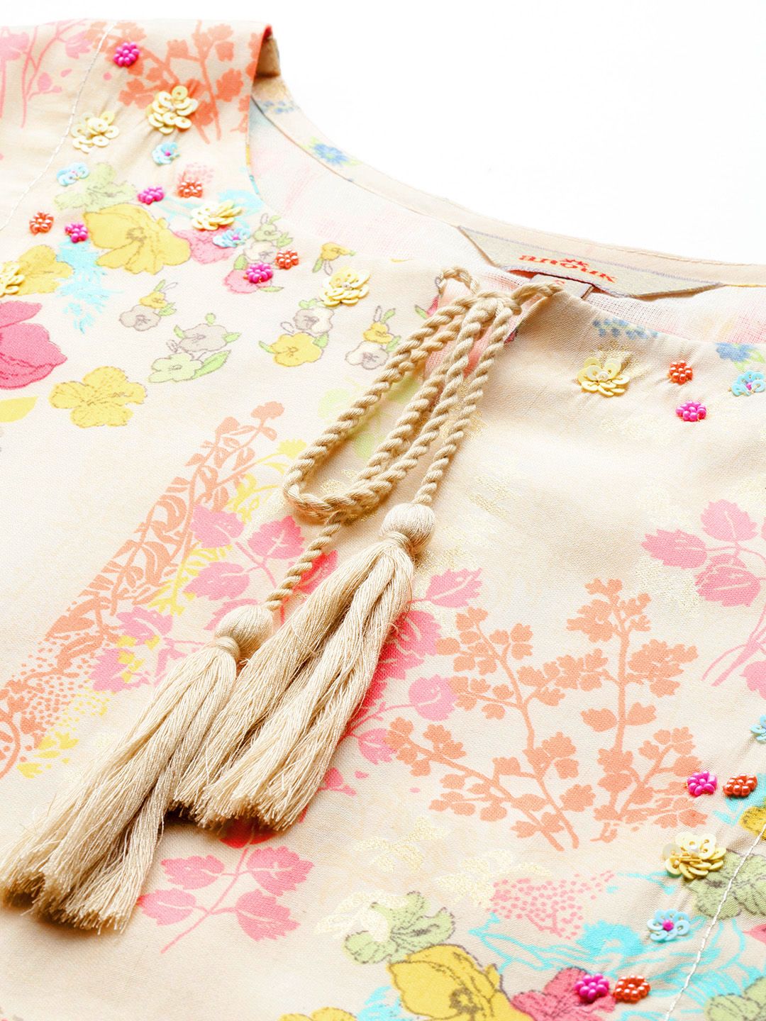 Anouk Floral Printed Flared Kurta