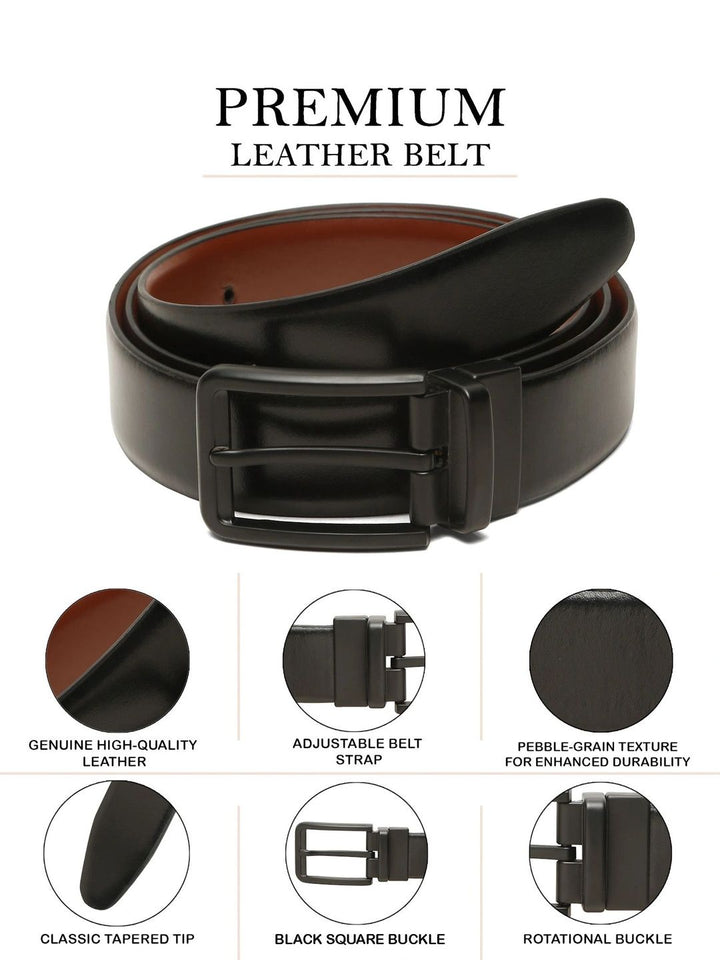 Teakwood Leathers Men Leather Reversible Belt