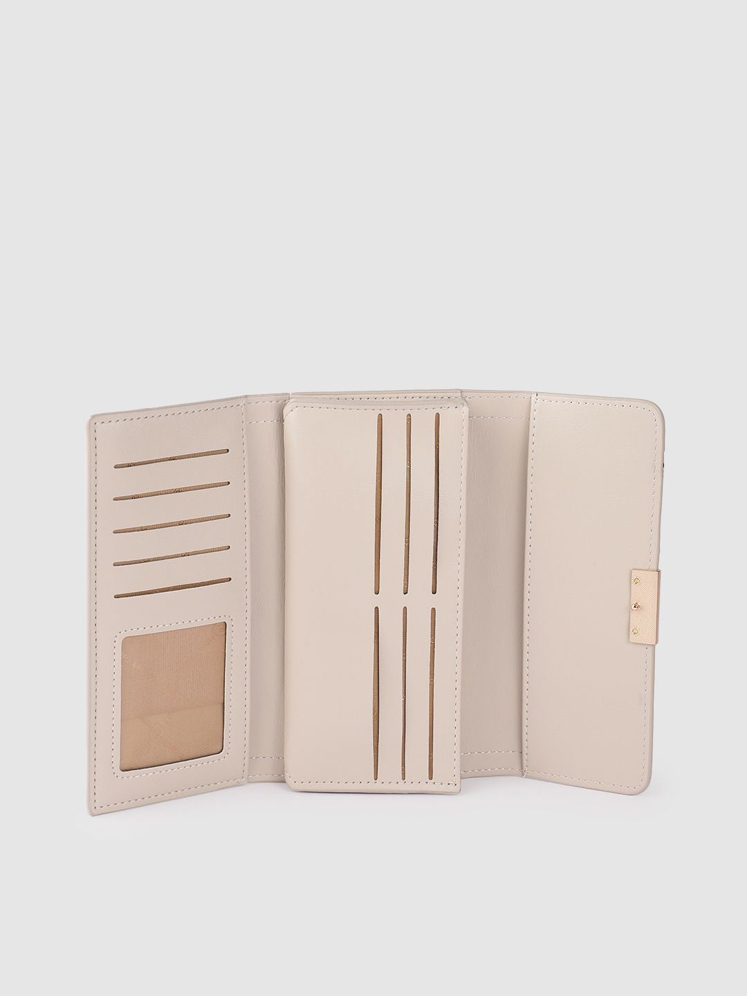 Lino Perros Women Snake Skin Textured Three Fold Wallet