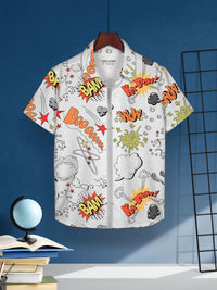HELLCAT Boys Pack of 2 Cotton Conversational Opaque Printed Casual Shirt