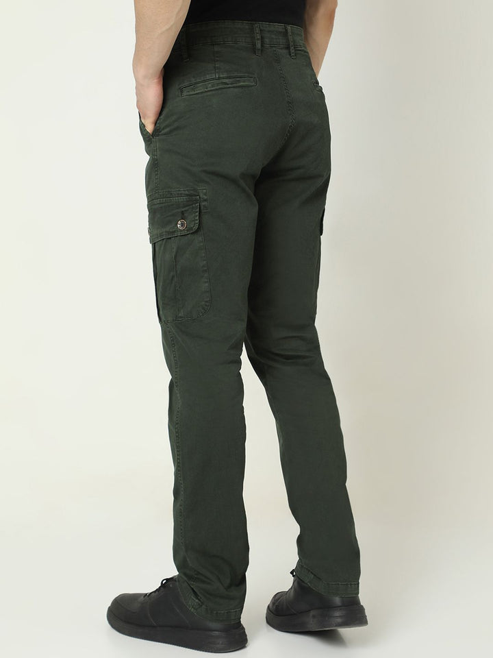 SPYKAR Men Slim-Fit Cargo-Style Trousers