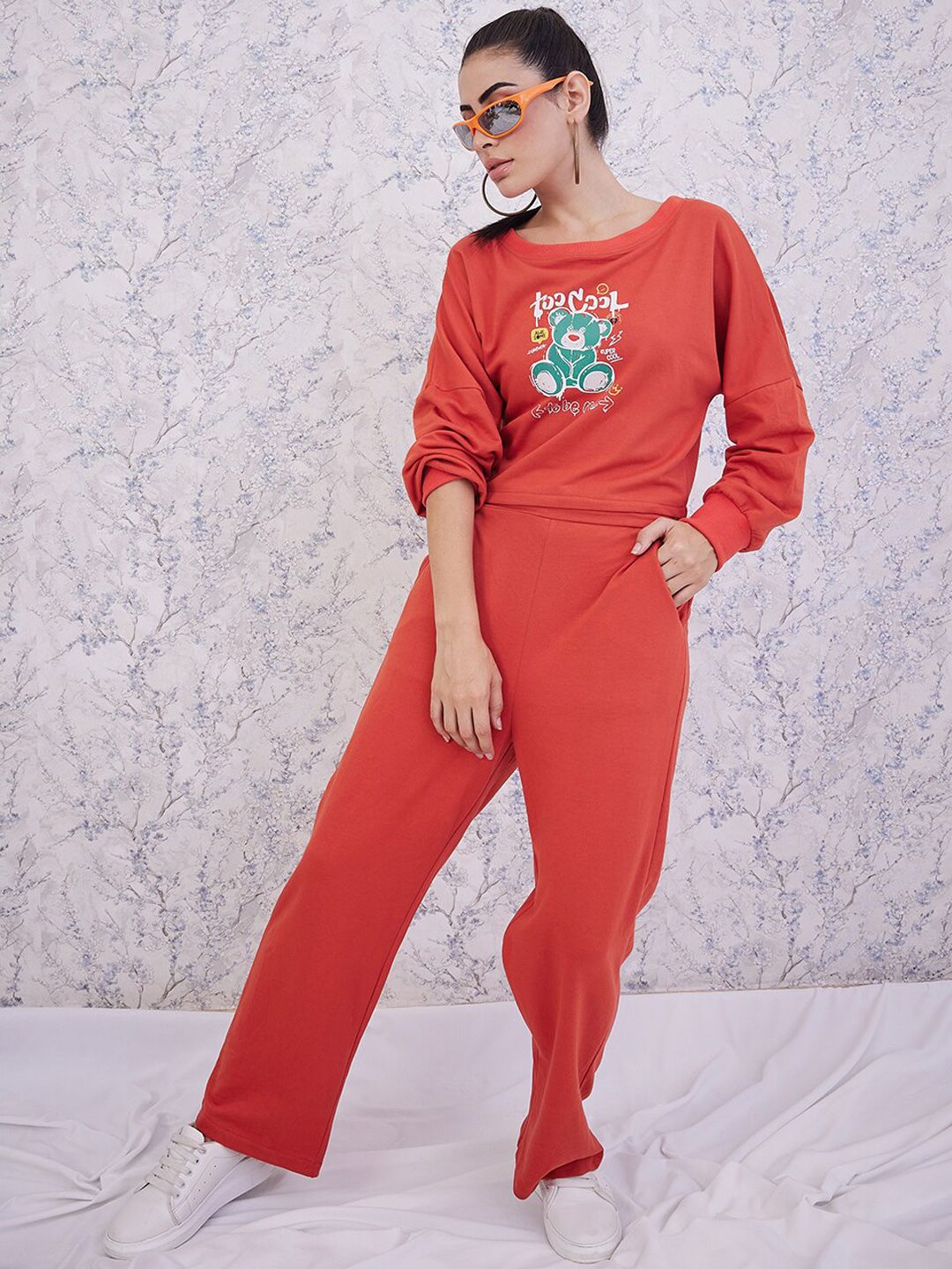 Athena Graphic Printed Sweatshirt With Straight Trousers Co-Ords