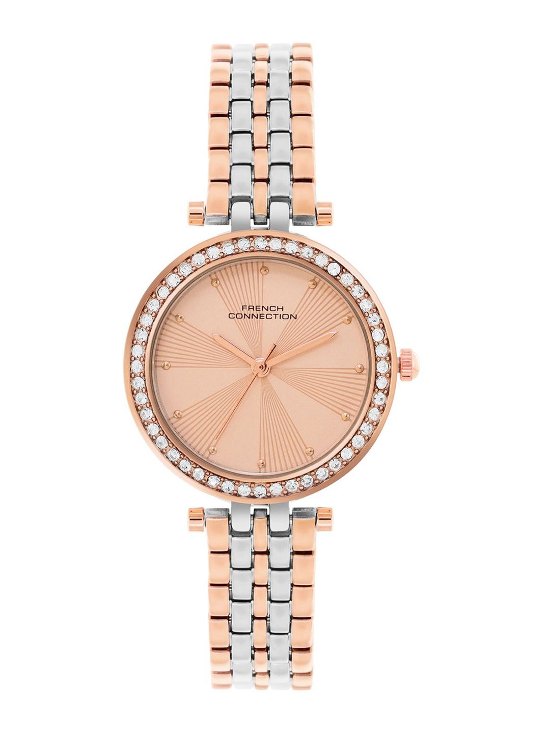 French Connection Women Round Dial & Stainless Steel Straps Analogue Watch FCN0146RTM