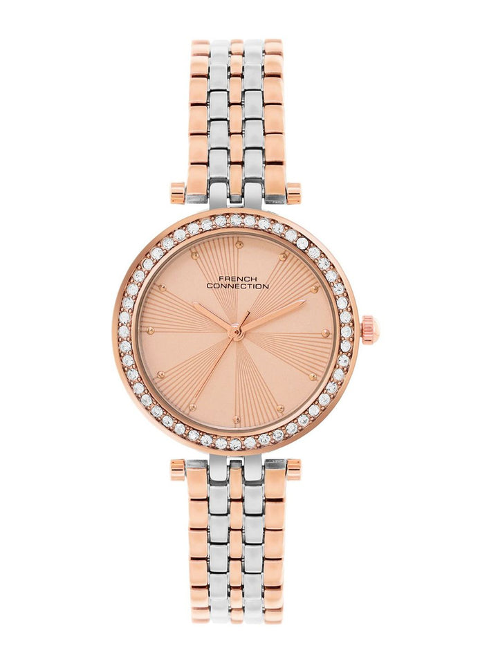 French Connection Women Round Dial & Stainless Steel Straps Analogue Watch FCN0146RTM