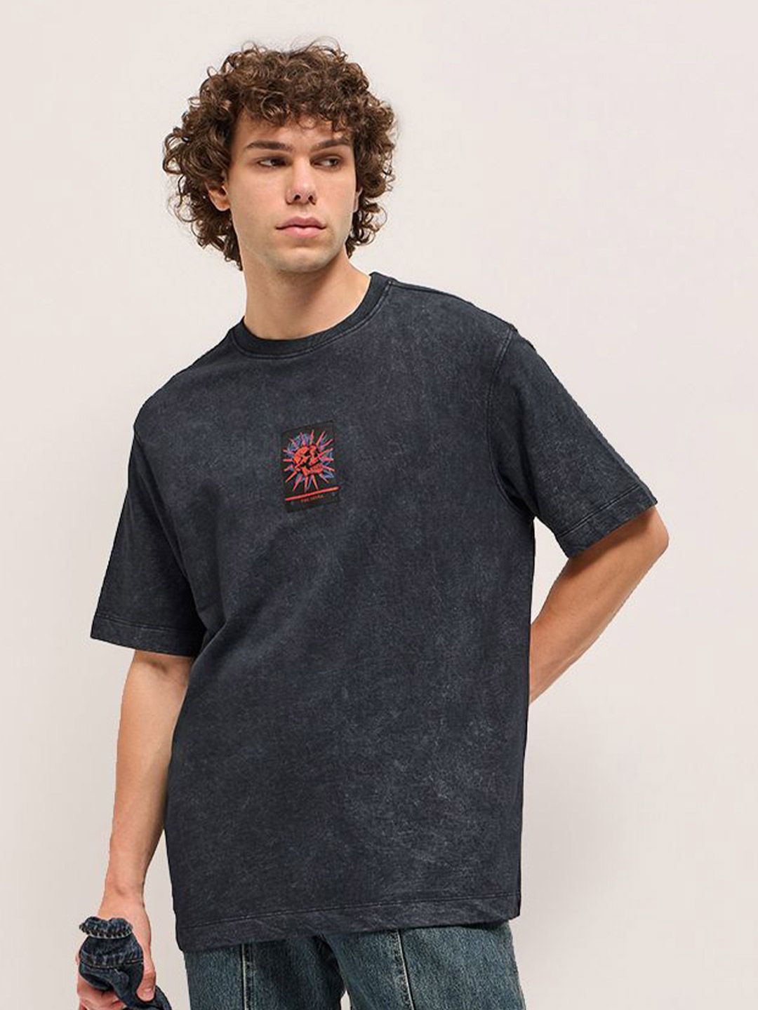 T-Shirt Leher Bulat Lelaki Bear House Lelaki Berbawa Santai