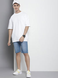 The Indian Garage Co Men Faded Denim Shorts