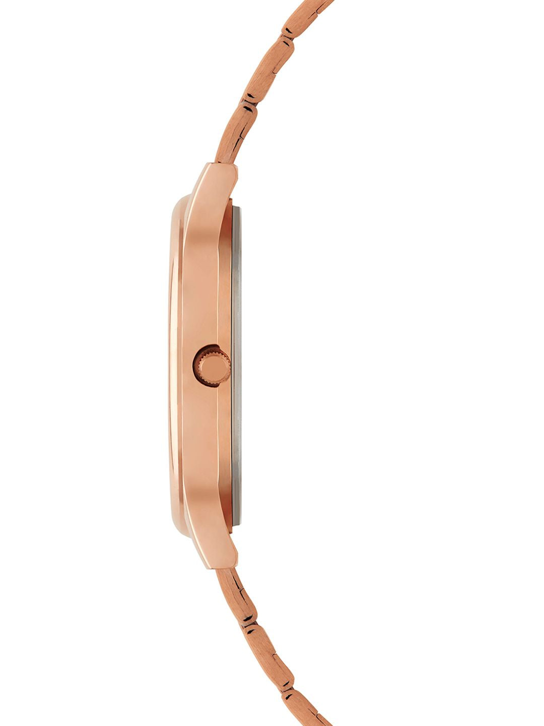 TEAL BY CHUMBAK Women Blue Brass Patterned Dial & Rose Gold-Plated Analogue Watch