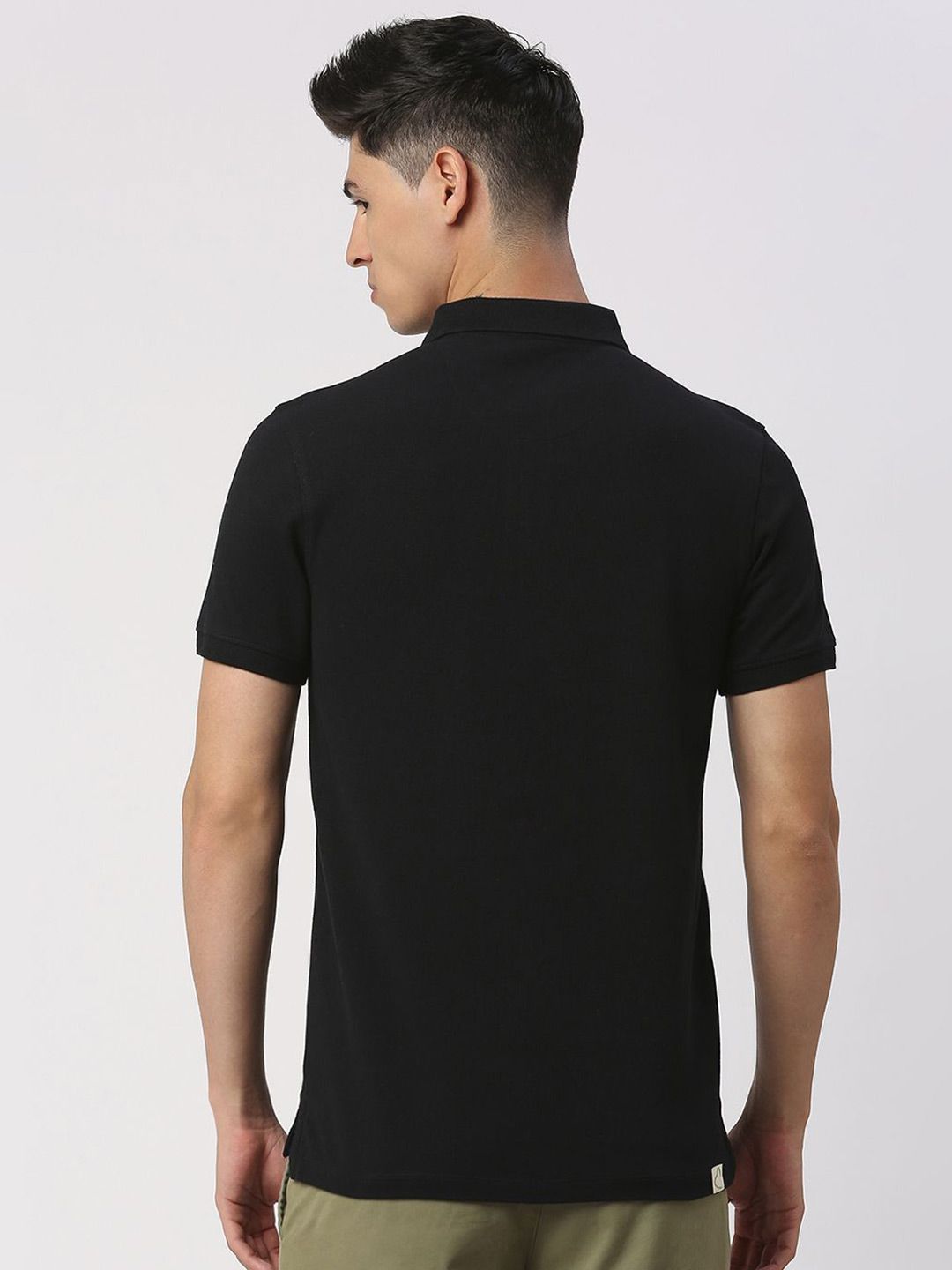 Being Human Men Polo Collar Solid T-shirt