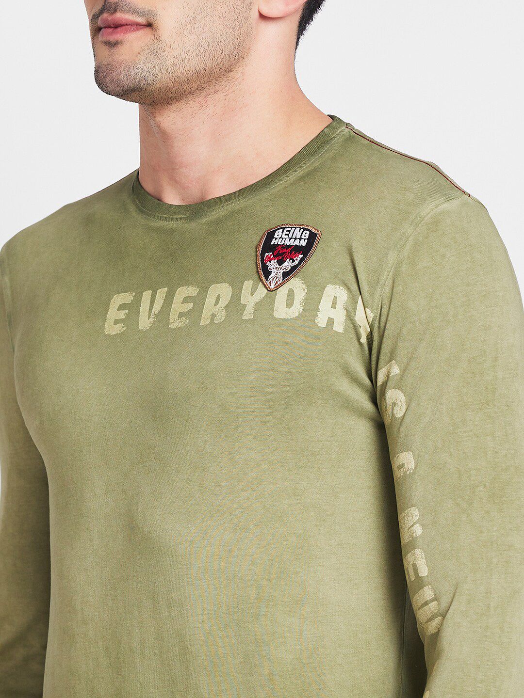 Being Human Typography Printed Round Neck T-shirt