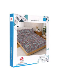 Myntra Elegant Homes Coklat Floral 300 TC Cadar dengan 2 Sarung Bantal