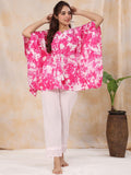 Sanskrutihomes Tie & Dye Cotton Pure Kaftan Night Suit