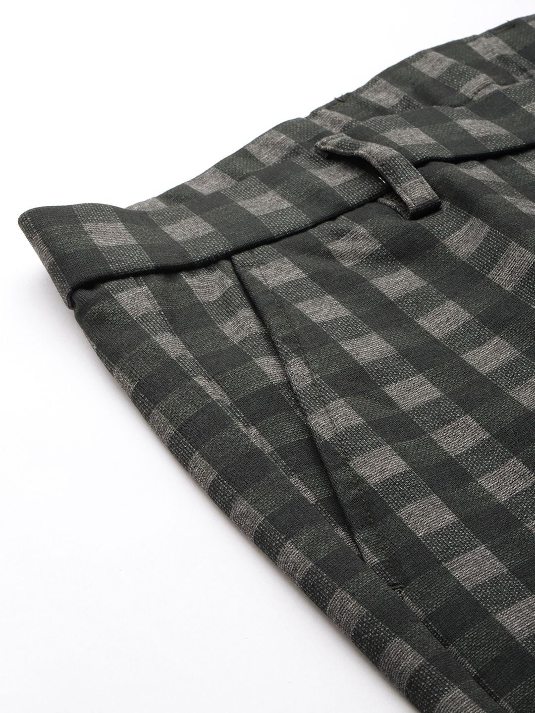 The Indian Garage Co. X Luxe Men Checked Slim Fit Trousers