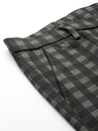 The Indian Garage Co. X Luxe Men Checked Slim Fit Trousers
