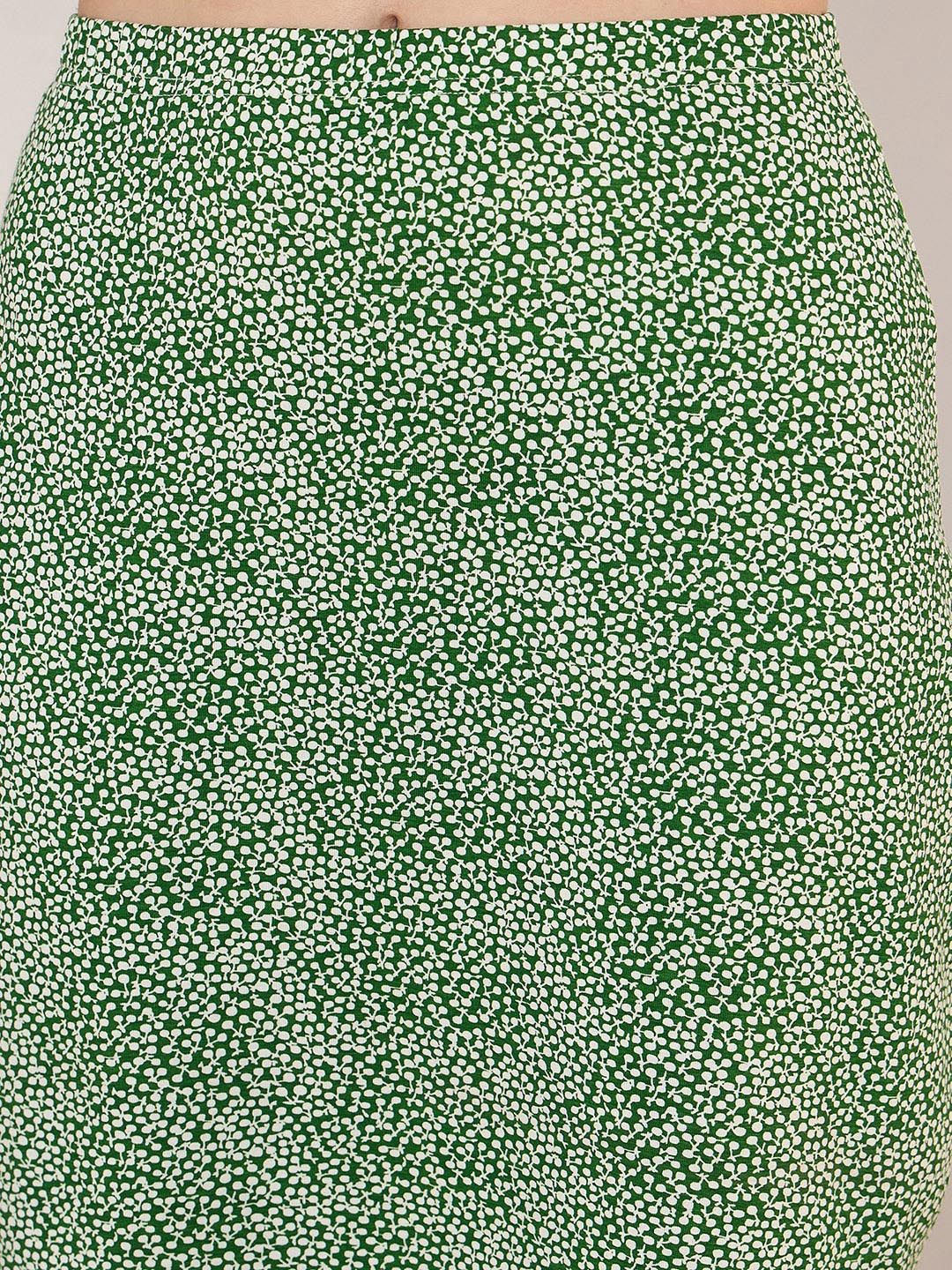 Berrylush Abstract Printed High Rise Pure Cotton A Line Mini Skirt