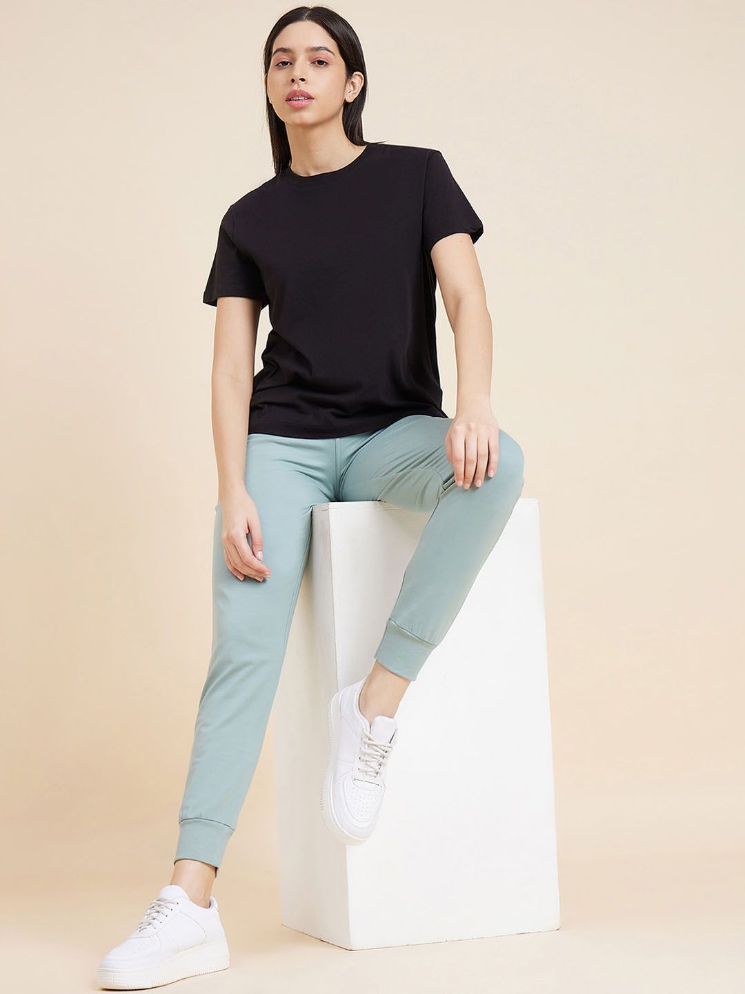 Sweet Dreams Green Women Mid Rise Joggers