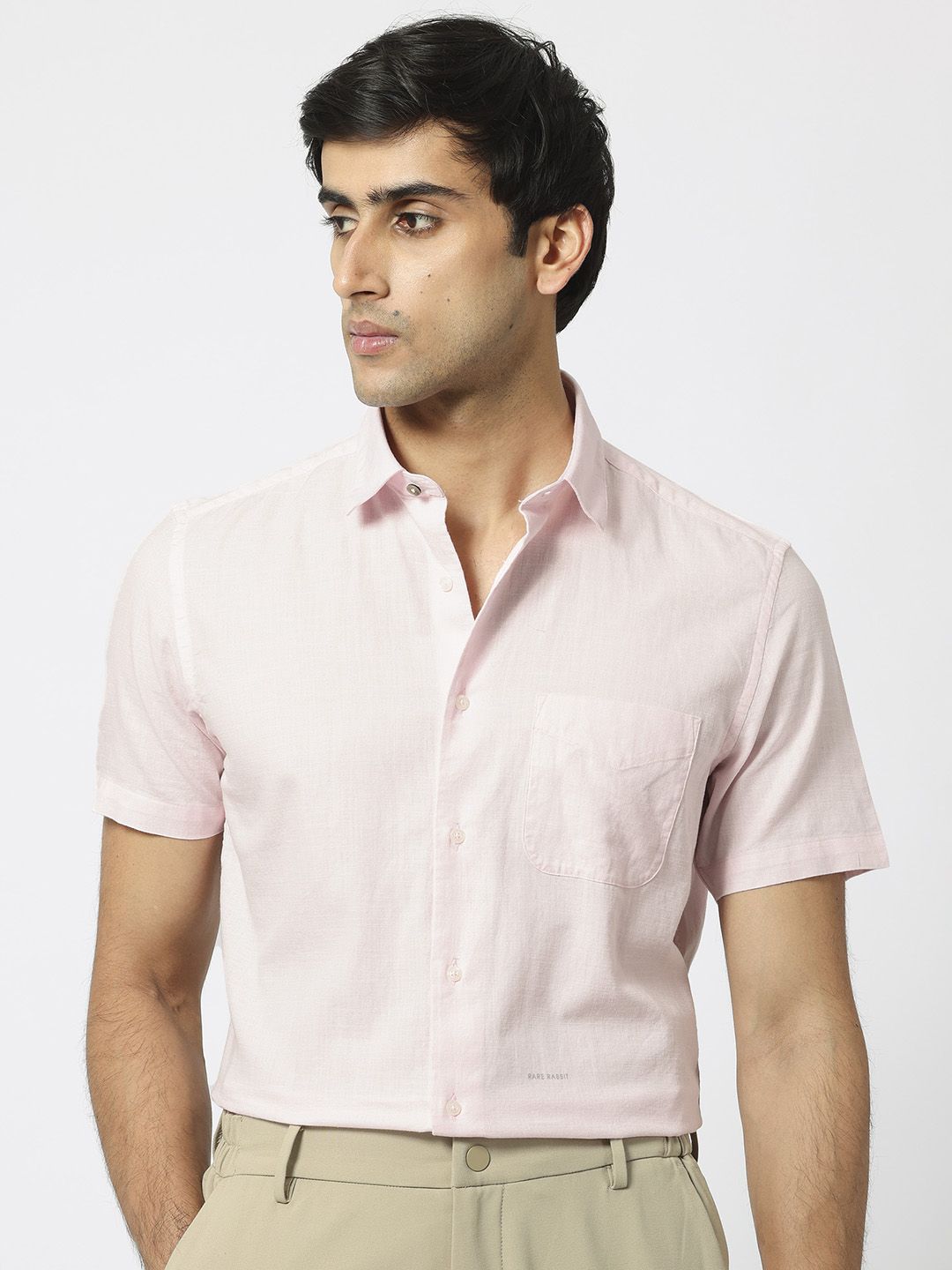 RARE RABBIT Men Darwin Slim Fit Opaque Cotton Shirt