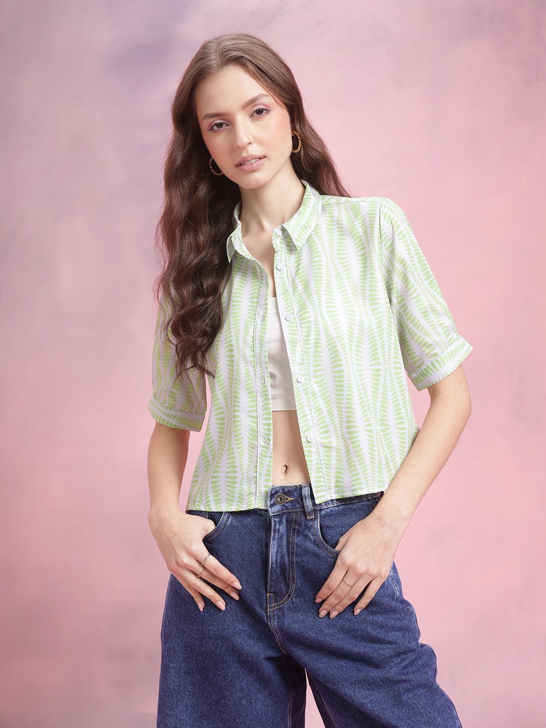 DressBerry Opaque Printed Casual Shirt