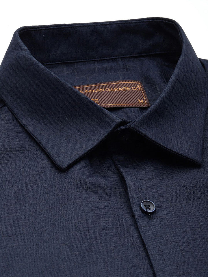 The Indian Garage Co. X Luxe Slim Fit Printed Formal Shirt