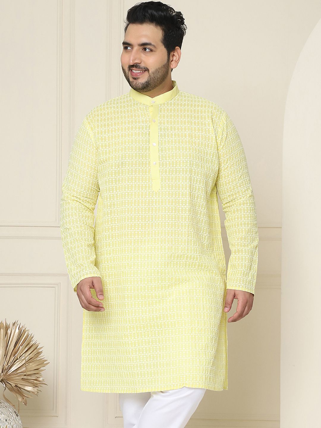 SOJANYA PLUS Embroidered Cotton Kurta