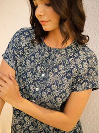 SANSKRUTIHOMES Women Printed Pure Cotton Night suit