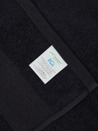 MYTRIDENT Black Set Of 2 500 GSM Pure Cotton Bath Towels
