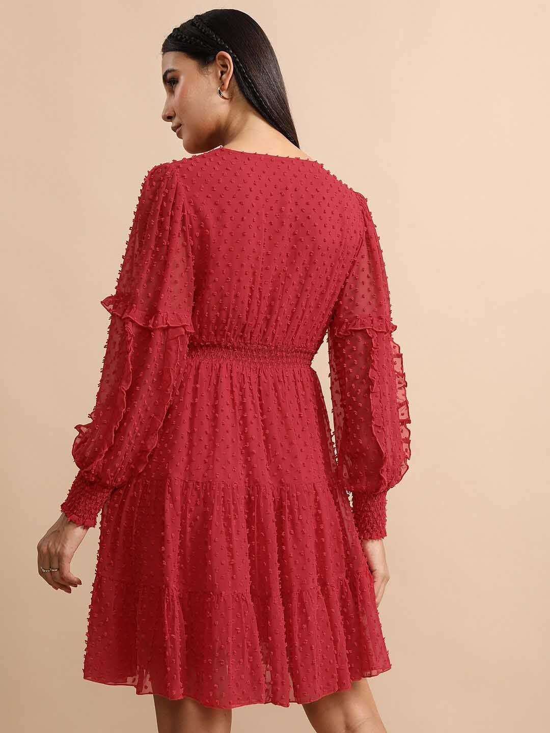 Tokyo Talkies Puff Sleeve Mini Fit & Flare Dress