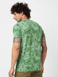 SPYKAR Abstract Printed Cotton T-Shirt
