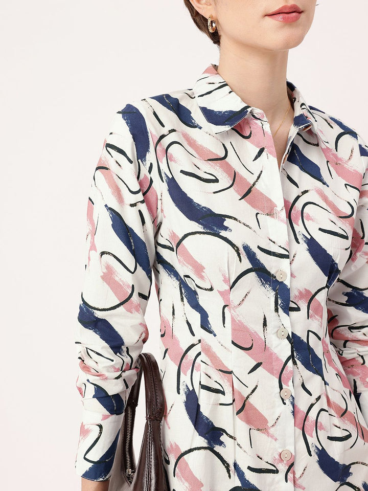 DressBerry Artsy Vibes Galore Street Smart Shirt Style Dress