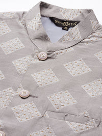 SOJANYA Men Black Kurta with Churidar