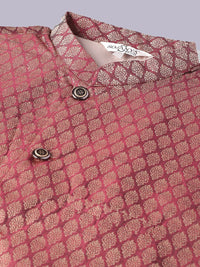 SOJANYA PLUS Ethnic Motifs Woven Design Regular Kurta With Pyjamas & Nehru Jacket