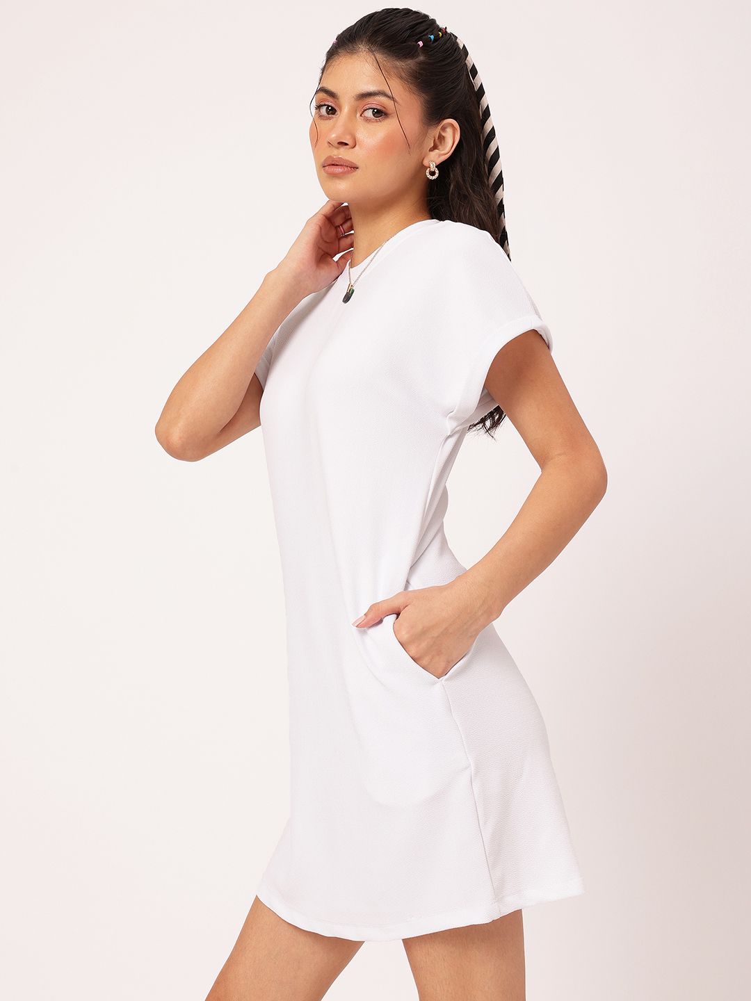DressBerry Comfy-Cutie Couture Extended Sleeves Mini Dress