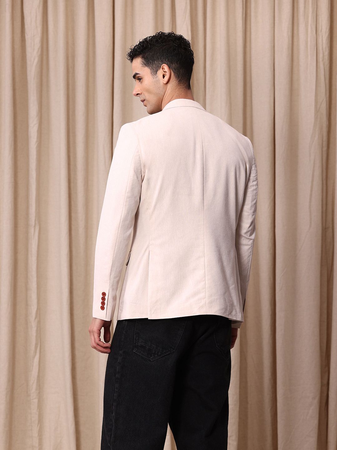 Mr. Bowerbird Floral Embroidered Notched Lapel Casual Blazer