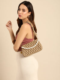 DressBerry Quilted Structured Shoulder Bag
