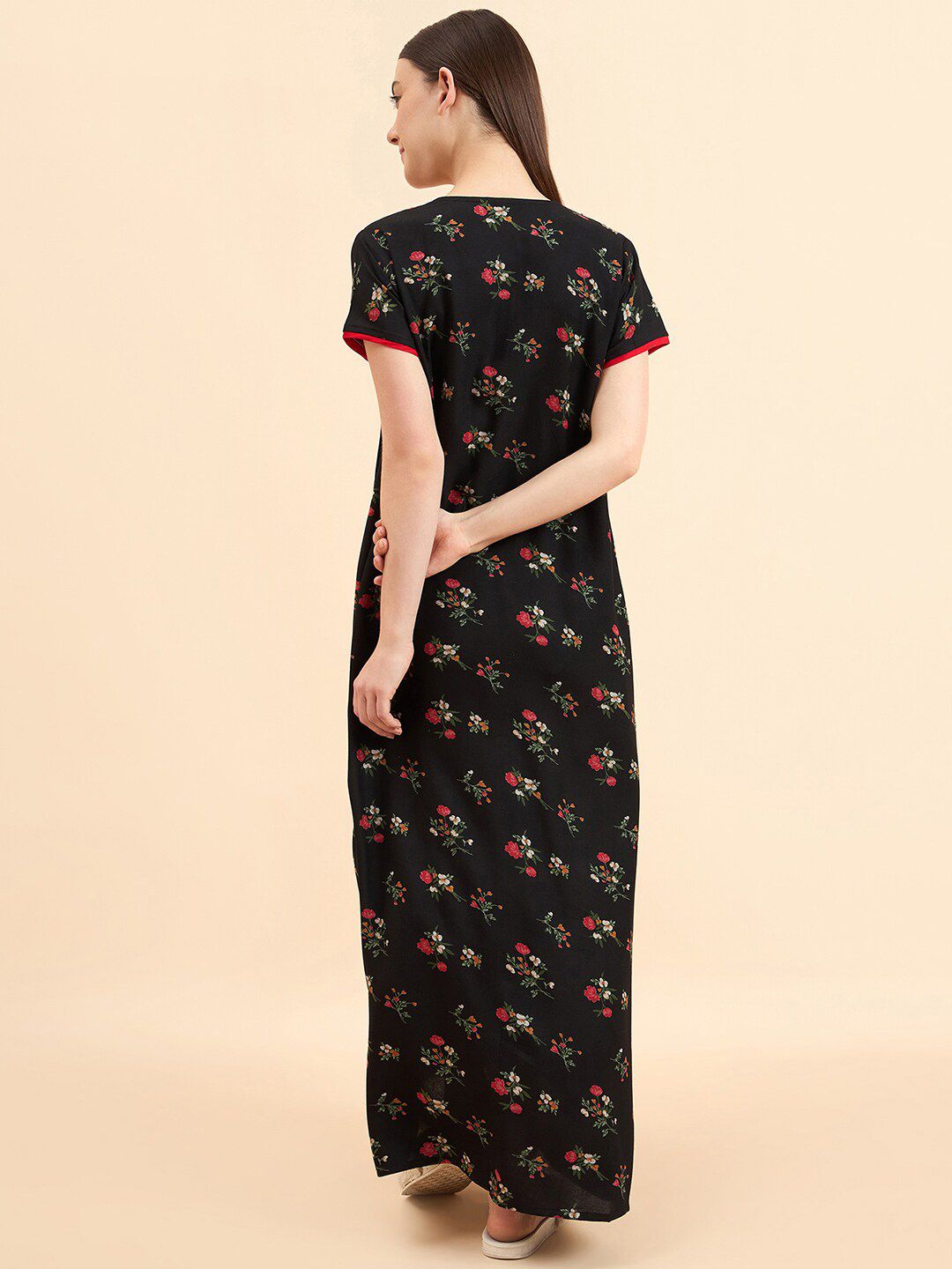 Sweet Dreams Floral Printed Pure Cotton Maxi Nightdress