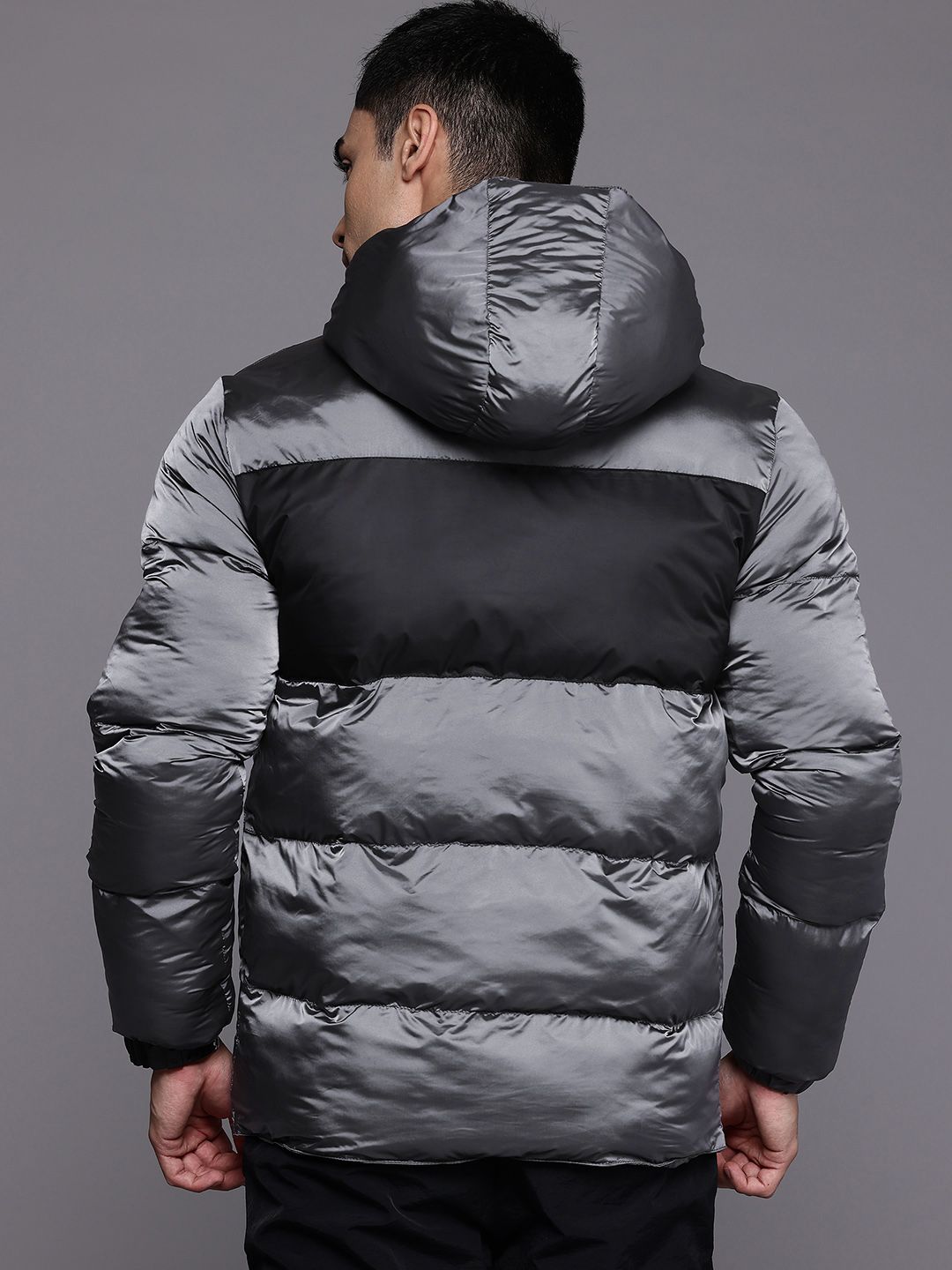 HRX by Hrithik Roshan Rapid-Dry Colourblocked Outdoor Puffer Jacket