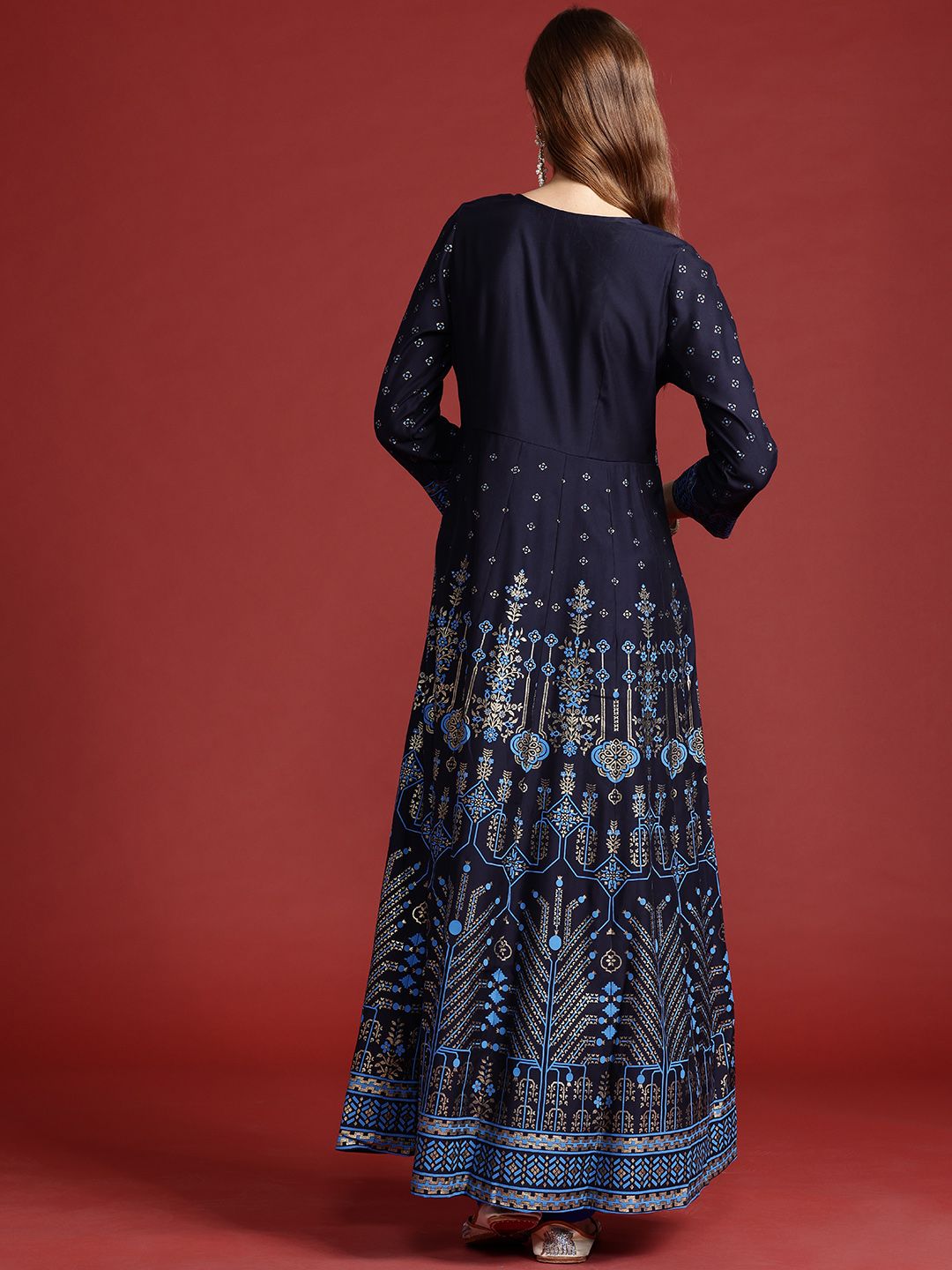 Anouk Tyohaar Collection Ethnic Motifs Print Anarkali Kurta