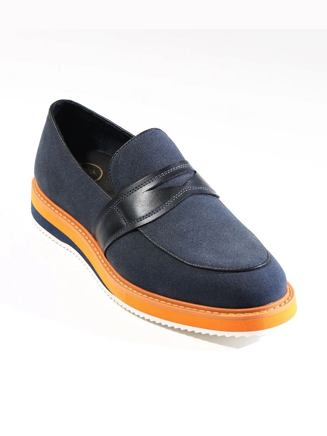 MONKSTORY Men Colourblocked PU Loafers