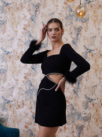 Athena Black Cut Out Bodycon Dress