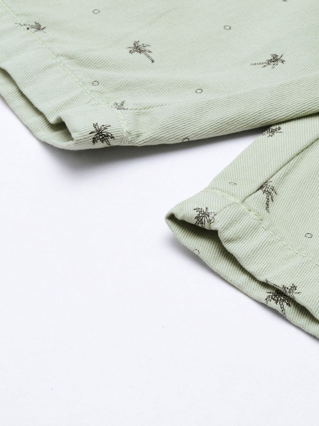 The Indian Garage Co Men Pure Cotton Printed Slim Fit Regular Shorts