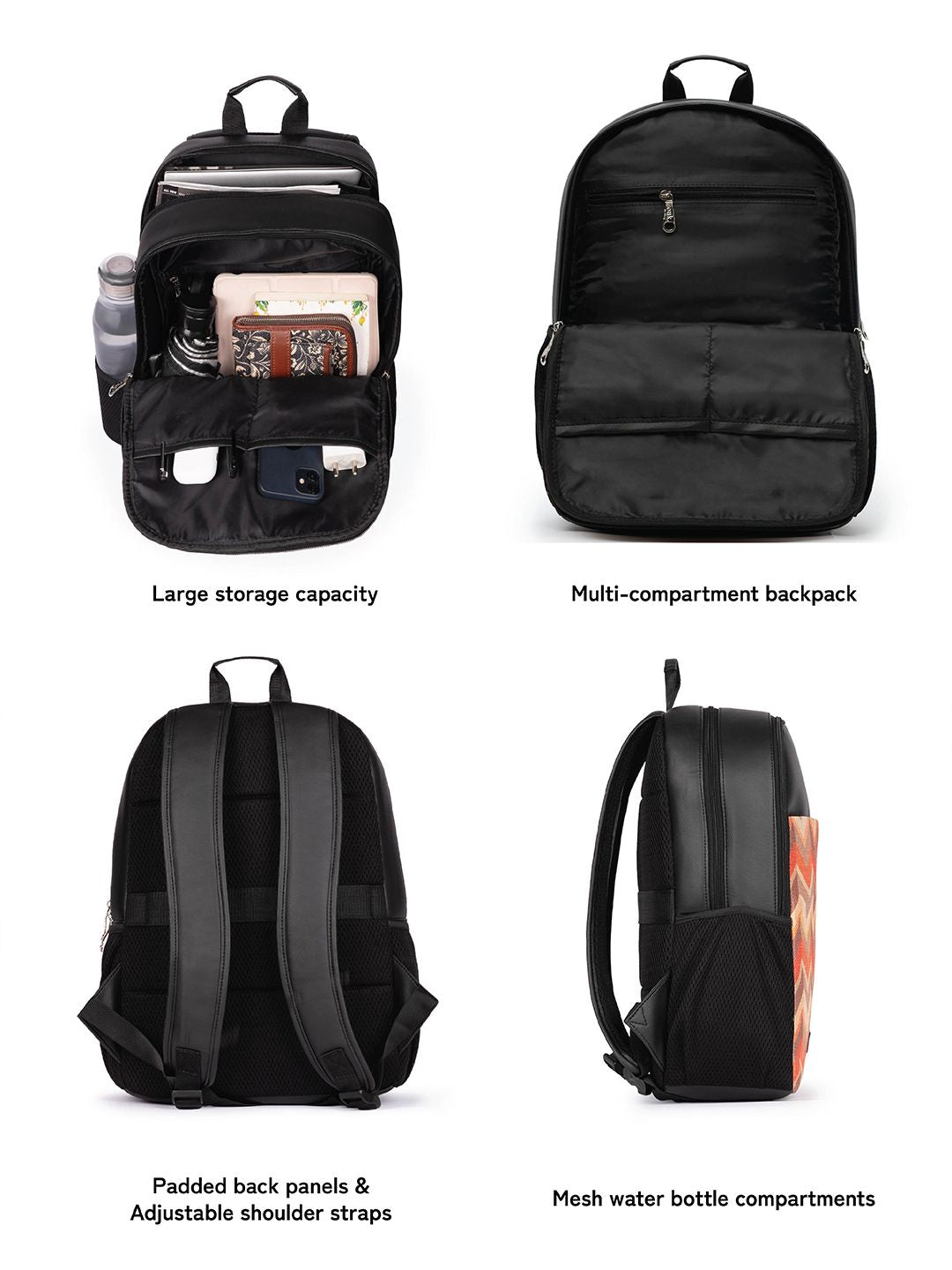 ZOUK Tidal Wave Printed Water Resistance Backpack Up To 16 Inch
