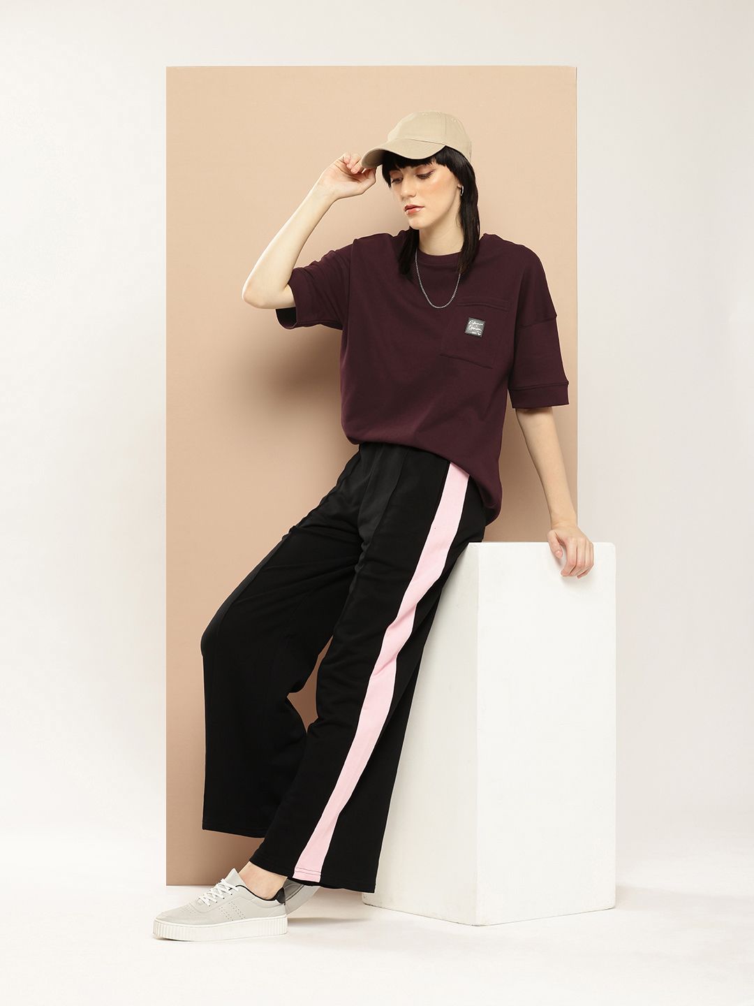 Difference of Opinion Women Oversized Drop Shoulder Ultra Soft Drapey Cotton T-Shirt