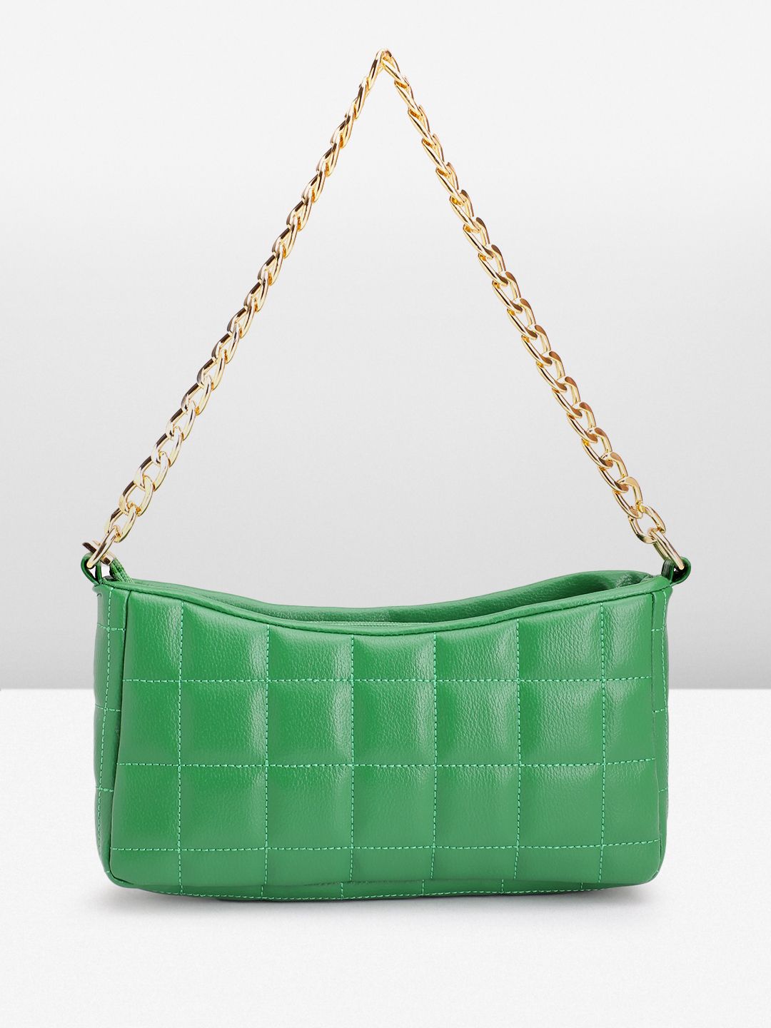 Lino Perros Structured Baguette Bag with Quilted Detail