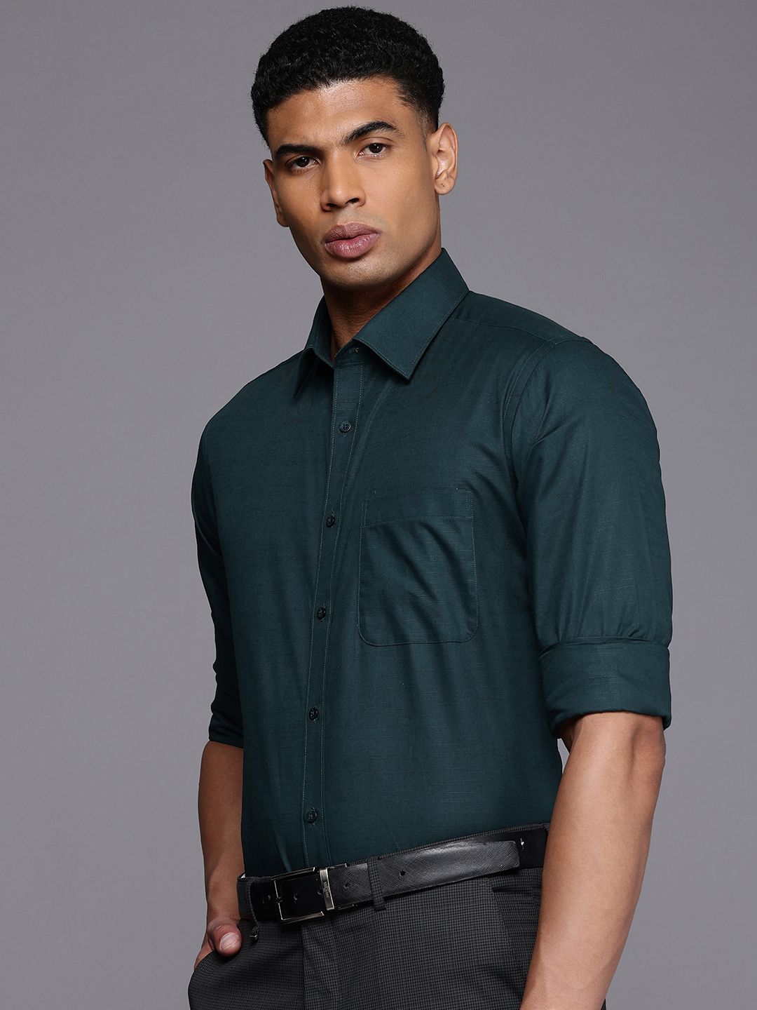 Raymond Pure Cotton Standard Slim Fit Opaque Formal Shirt